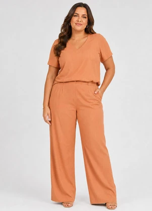 Rovitex - Conjunto Feminino Plus Size Laranja - ROVITEX