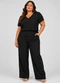 Rovitex - Conjunto Feminino Plus Size Bege - variação: Preto