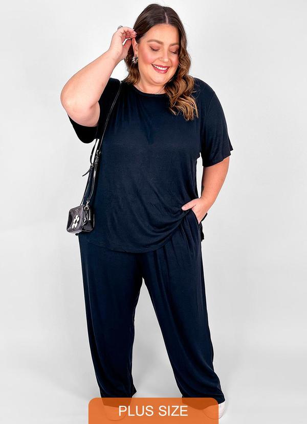 Miss Masy Plus - Conjunto Feminino Plus Size Vanessa Preto