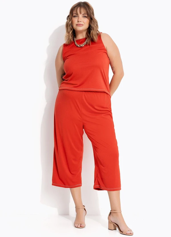 Marguerite - Conjunto Ferrugem em Malha Suede