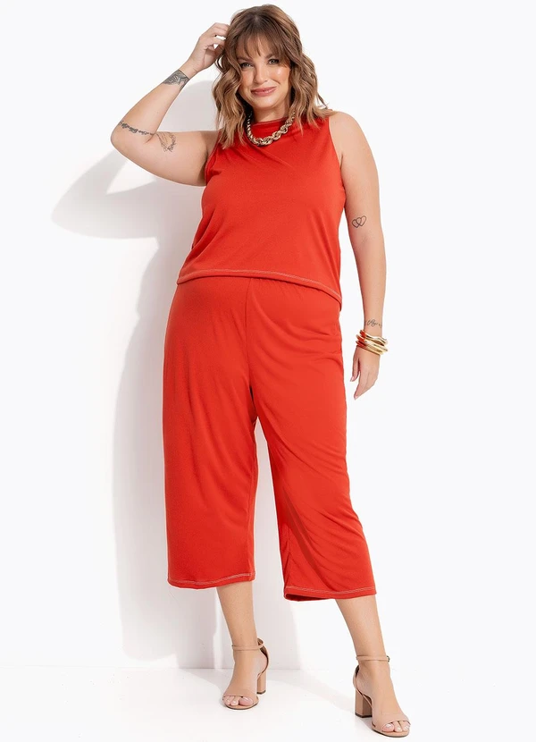 Marguerite - Conjunto Ferrugem em Malha Suede 3