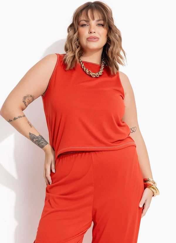 Marguerite - Conjunto Ferrugem em Malha Suede 6