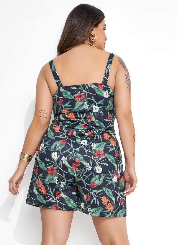 Marguerite - Conjunto Floral com Cropped e Short Plus Size 9