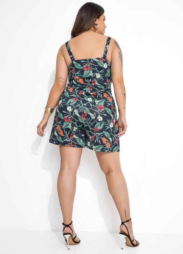 Marguerite - Conjunto Floral com Cropped e Short Plus Size 7