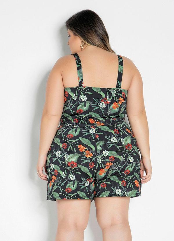 Marguerite - Conjunto Floral com Cropped e Short Plus Size 5