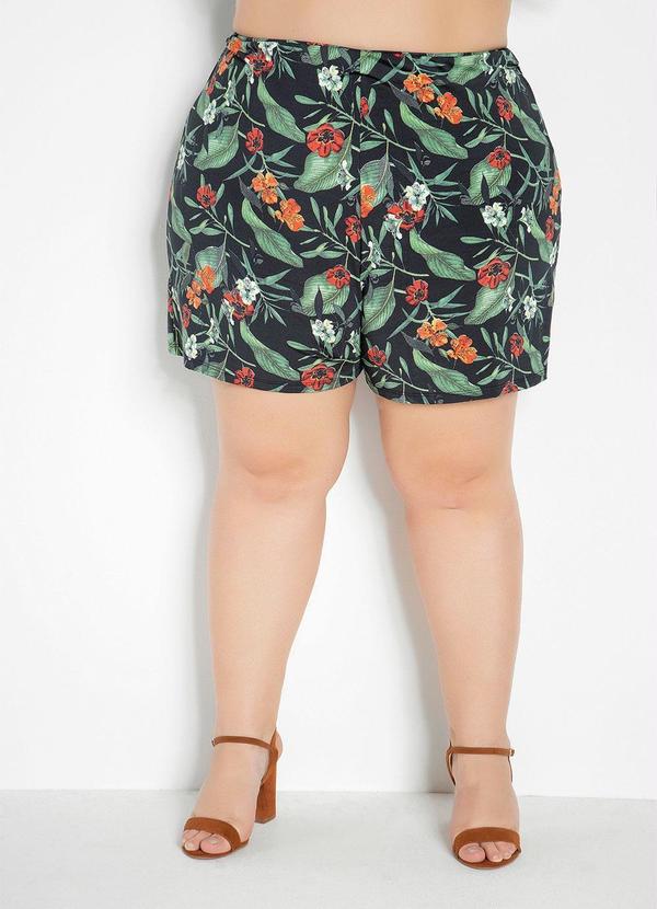 Marguerite - Conjunto Floral com Cropped e Short Plus Size 4