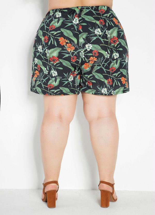 Marguerite - Conjunto Floral com Cropped e Short Plus Size 3