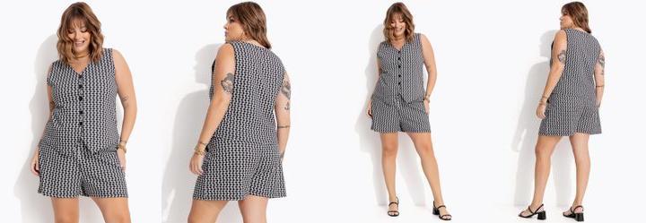 Conjunto Geom�trico Preto em Moletinho