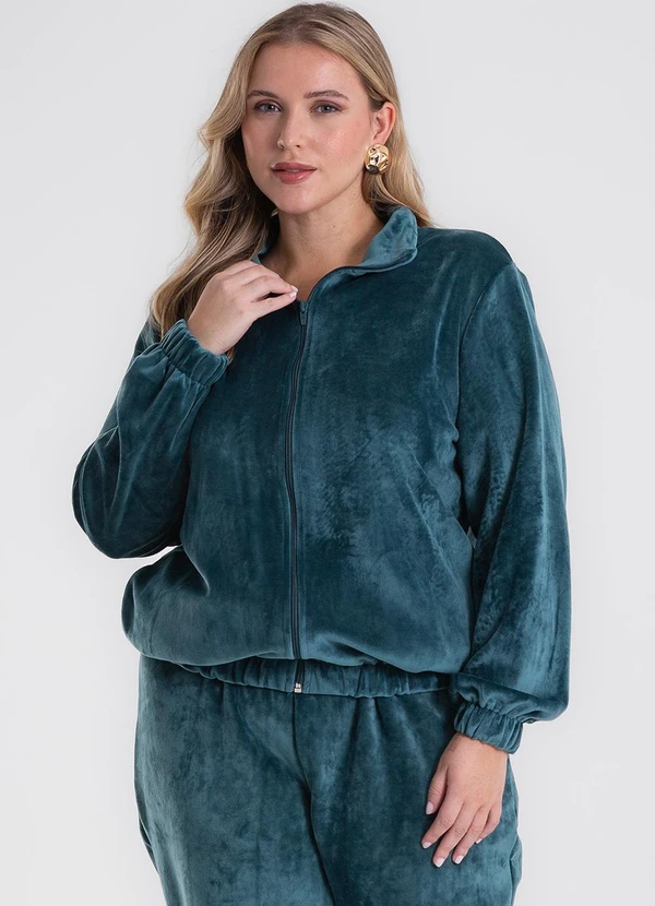 Secret Glam - Conjunto Jaqueta com Calça em Plush Verde 4