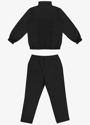 Secret Glam - Conjunto Jaqueta com Calça Moletom Preto - SECRET GLAM