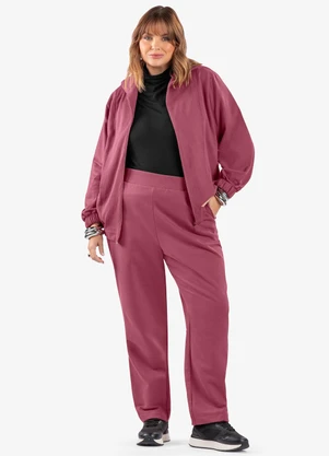 Secret Glam - Conjunto Jaqueta com Calça Moletom Vermelho - SECRET GLAM