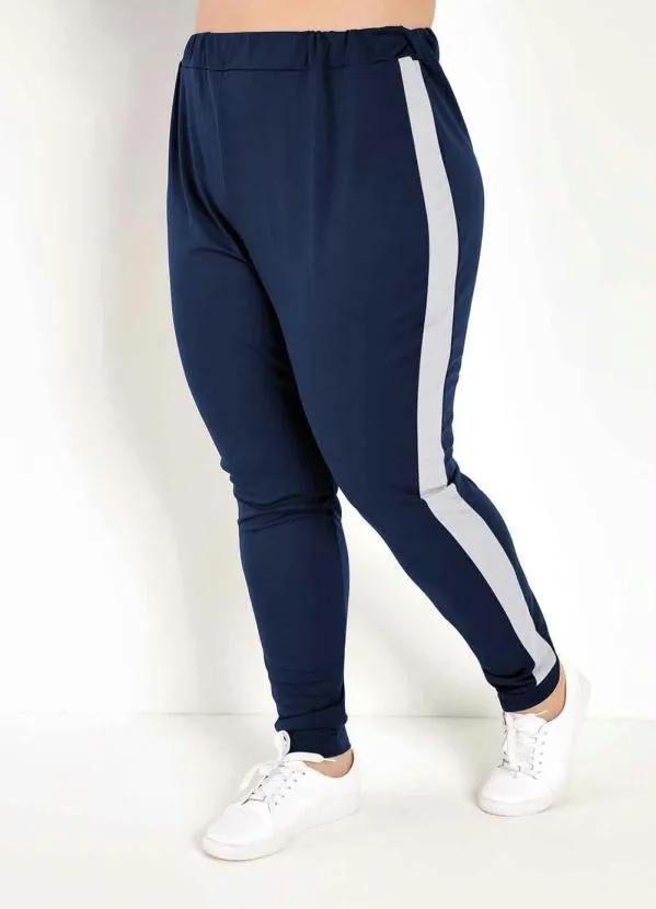 Marguerite - Conjunto Jogger Marinho e Branco Plus Size 4