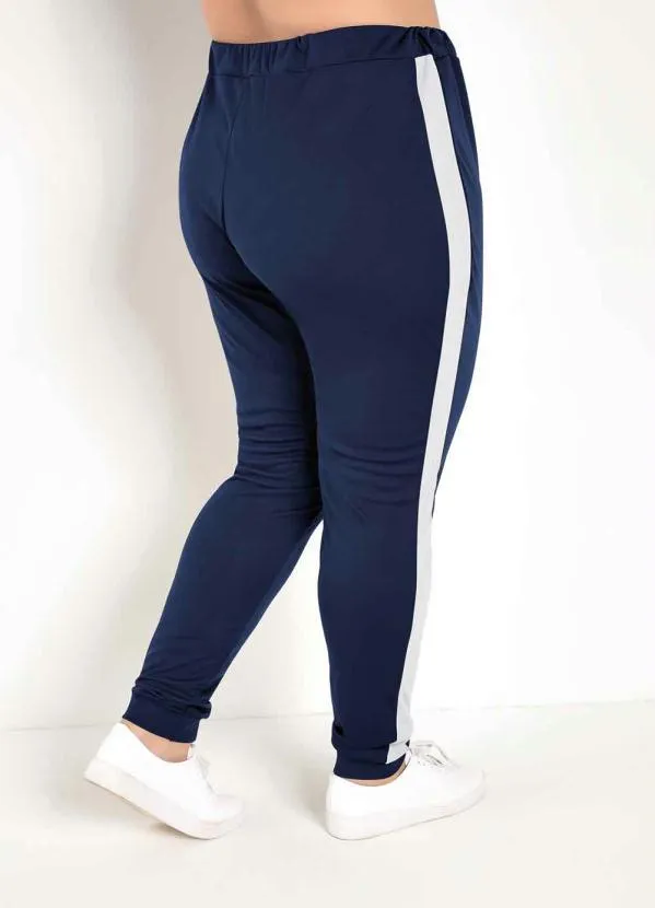 Marguerite - Conjunto Jogger Marinho e Branco Plus Size 5