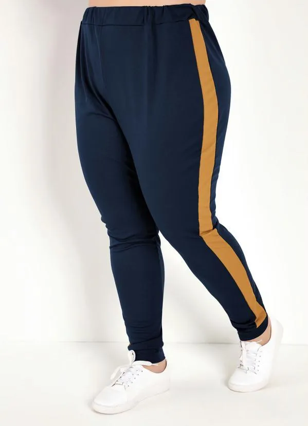 Marguerite - Conjunto Jogger Marinho e Caramelo Plus Size 4
