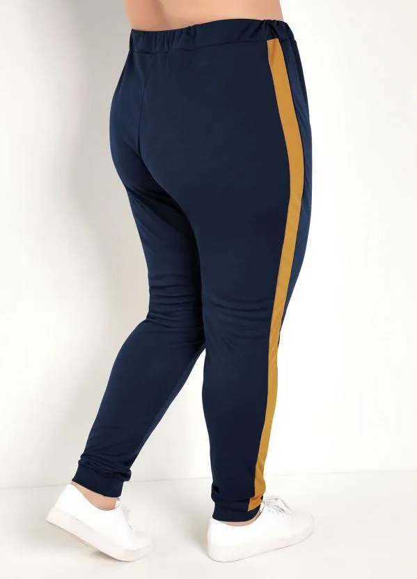 Marguerite - Conjunto Jogger Marinho e Caramelo Plus Size 5
