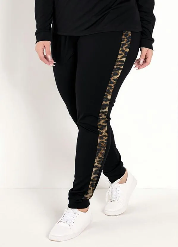 Marguerite - Conjunto Jogger Onça e Preto Plus Size 4