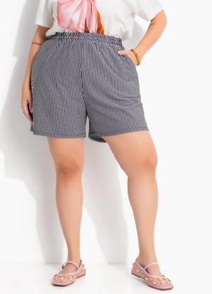 Conjunto Listrado Azul em Meia Malha