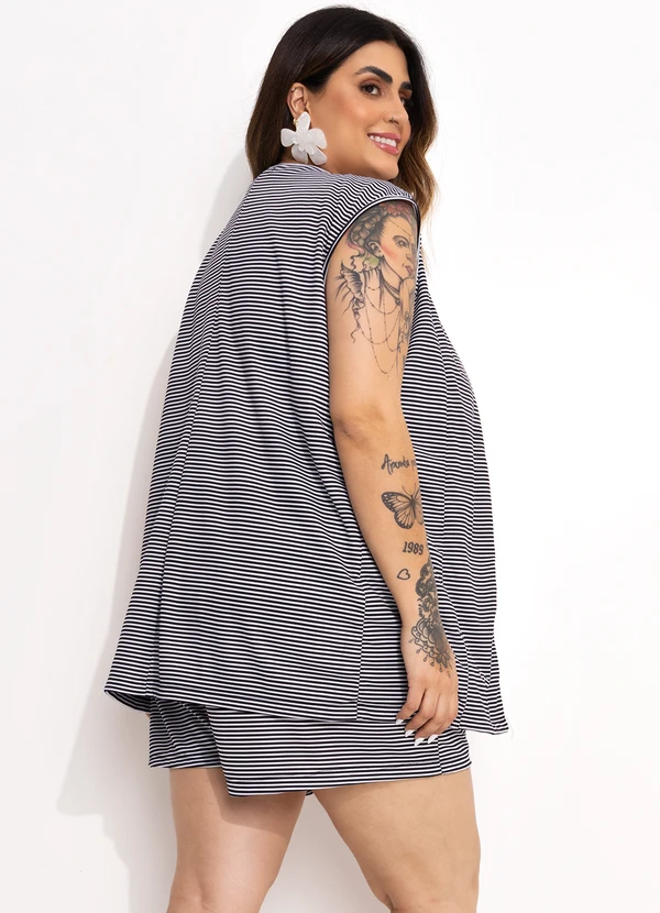 Marguerite - Conjunto Listrado em Malha 2