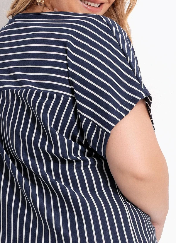 Marguerite - Conjunto Listrado Marinho em Meia Malha Listrada 6