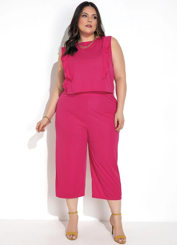 Marguerite - Conjunto Magenta em Malha 7