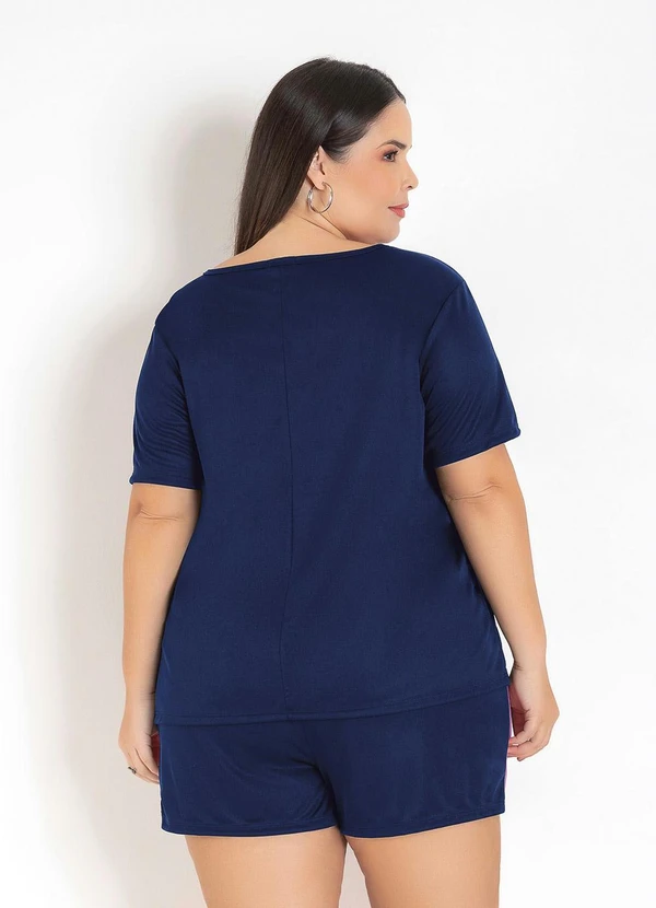 Marguerite - Conjunto Marinho e Caramelo Plus Size 7