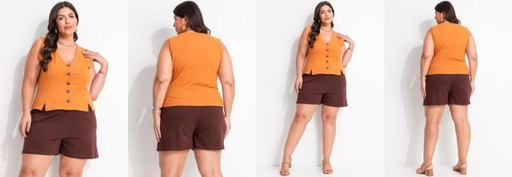 Conjunto Marrom em Malha de Algod�o