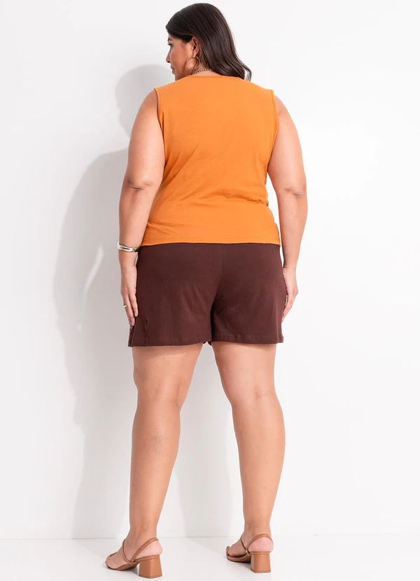 Marguerite - Conjunto Marrom em Malha de Algodão 5