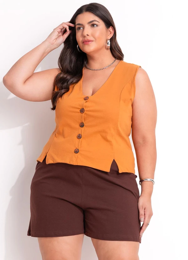 Marguerite - Conjunto Marrom em Malha de Algodão 7