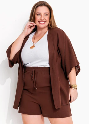 Marguerite - Conjunto Marrom em Tecido de Algodão - MARGUERITE