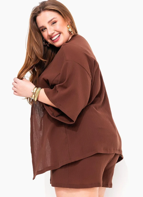 Marguerite - Conjunto Marrom em Tecido de Algodão 2