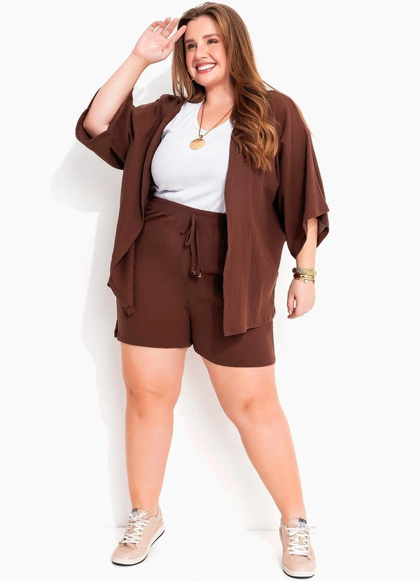 Marguerite - Conjunto Marrom em Tecido de Algodão 5