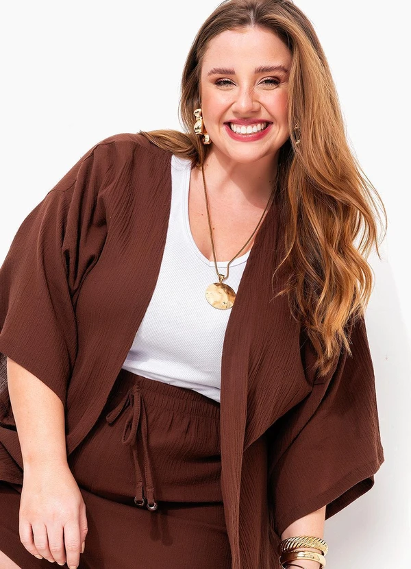 Marguerite - Conjunto Marrom em Tecido de Algodão 6