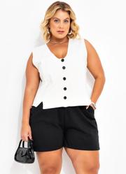 Conjunto Off White em Malha de Algod�o