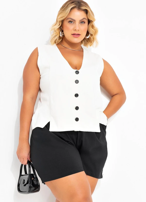 Marguerite - Conjunto Off White em Malha de Algodão 6