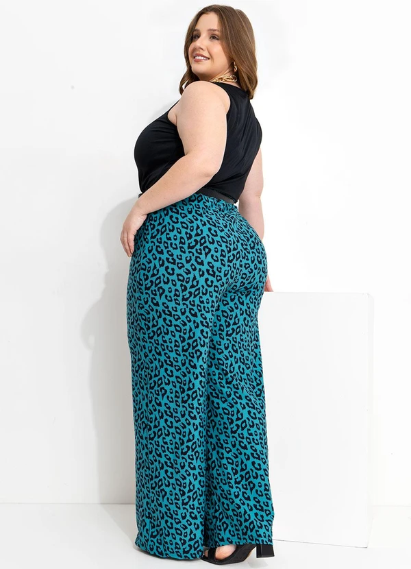 Conjunto Onça Azul em Malha Crepe Marguerite