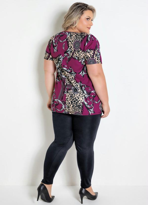 Marguerite - Conjunto Onça com Blusa e Calça Plus Size 2