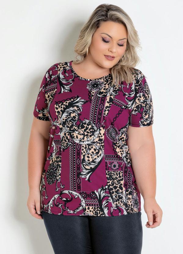 Marguerite - Conjunto Onça com Blusa e Calça Plus Size 3