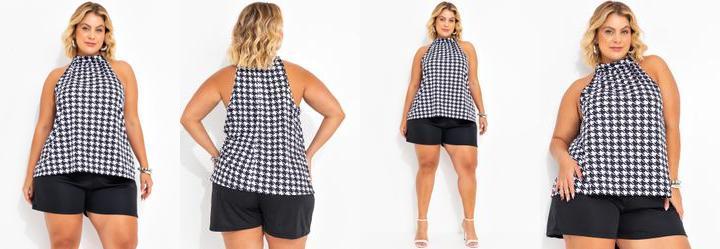 Conjunto Pied Poule em Malha