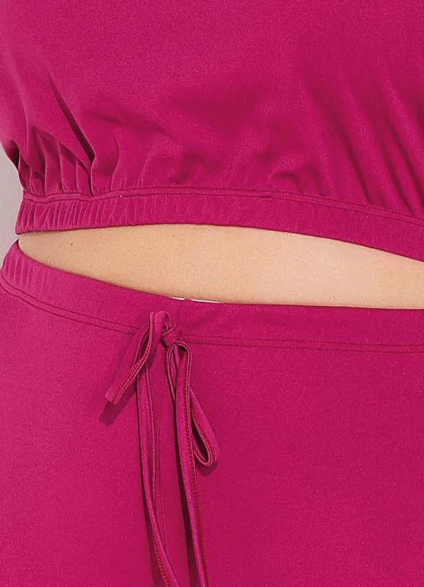 Marguerite - Conjunto Pink Cropped e Short Plus Size 3