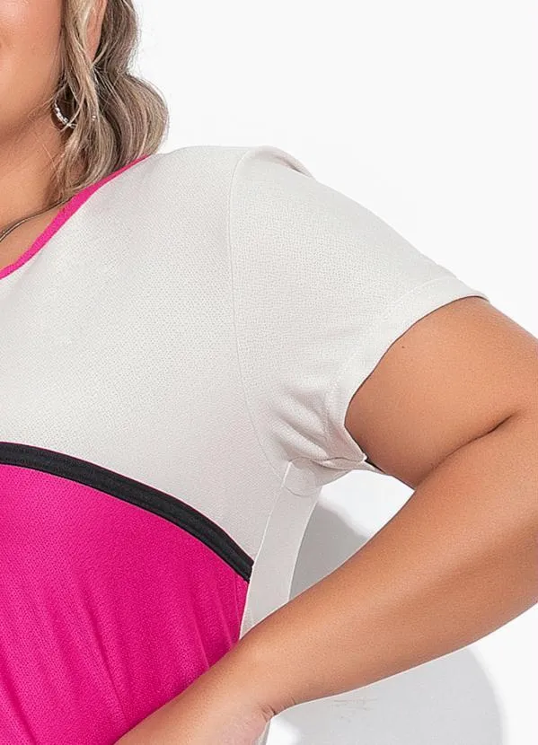 Marguerite - Conjunto Pink em Malha Crepe Plus Size 4