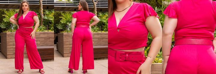 Conjunto Pink em Malha