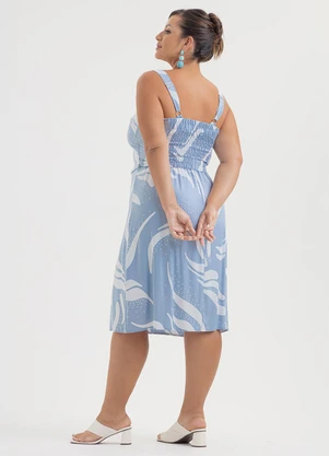 Cativa - Conjunto Plus Size em Viscose Azul Claro - CATIVA