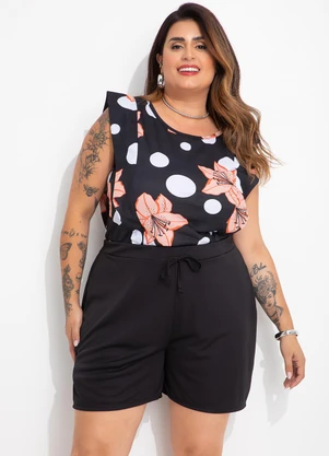 Marguerite - Conjunto Poá Hibisco em Malha - MARGUERITE