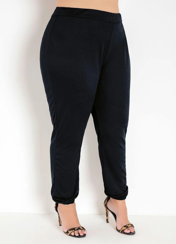 Marguerite - Conjunto Preto com Cropped e Calça Plus Size 10