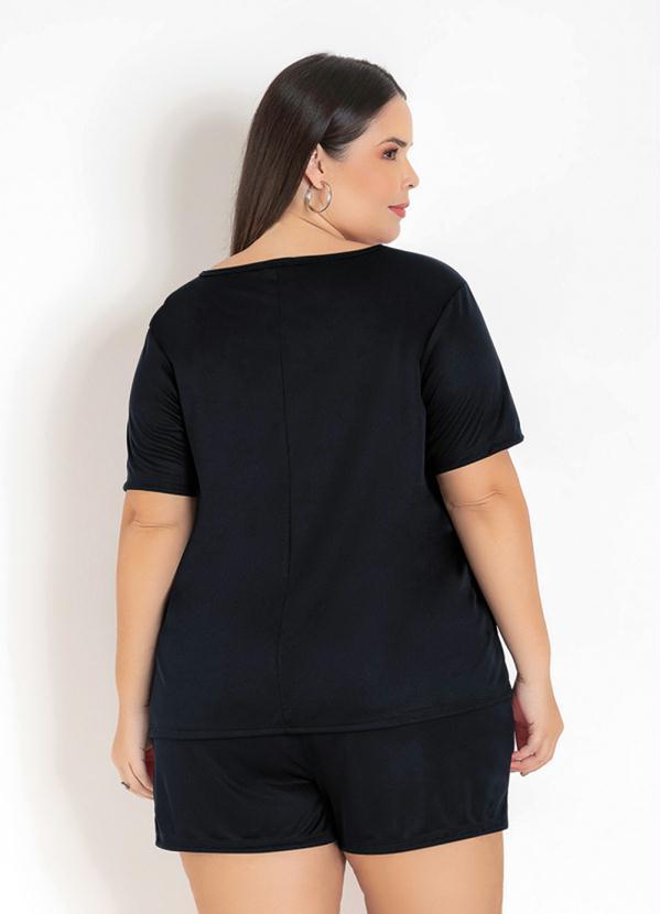Marguerite - Conjunto Preto e Branco com Recortes Plus Size 3