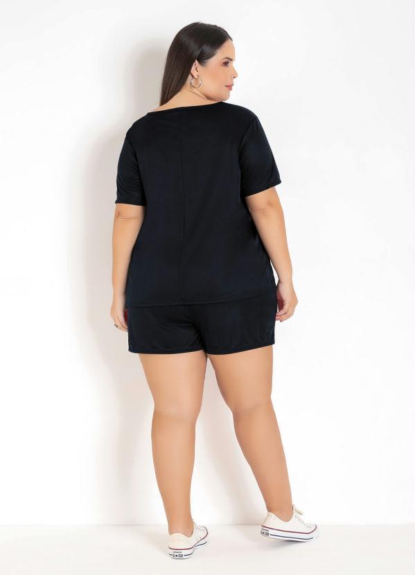 Marguerite - Conjunto Preto e Branco com Recortes Plus Size 6