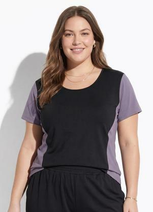 Conjunto (Preto e Cinza) em Malha de Poli�ster