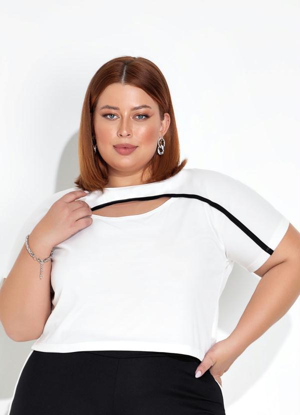 Marguerite - Conjunto Preto e Off White Plus Size 3