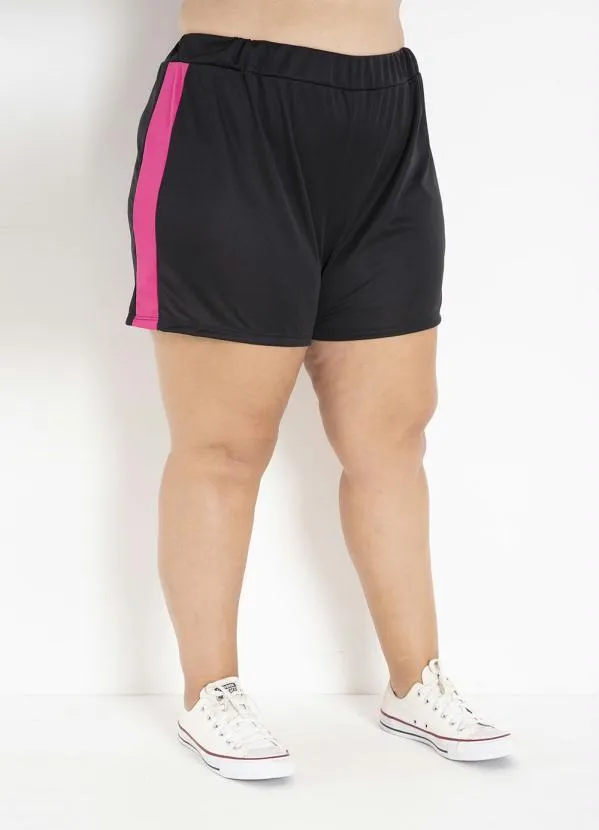 Marguerite - Conjunto Preto e Pink com Recortes Plus Size 4