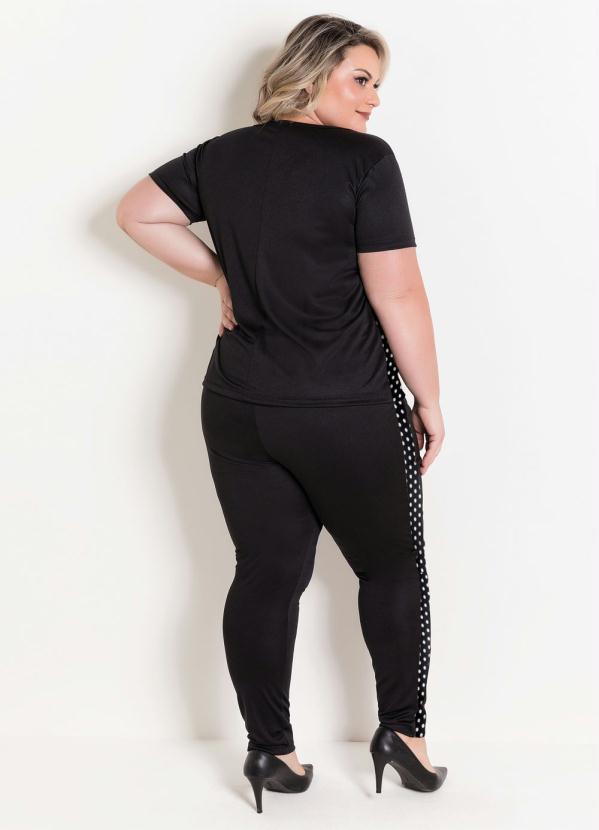 Marguerite - Conjunto Preto e Poá Plus Size 5